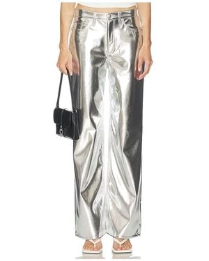 Rag & Bone Logan Faux Leather Wide Leg Pant - White