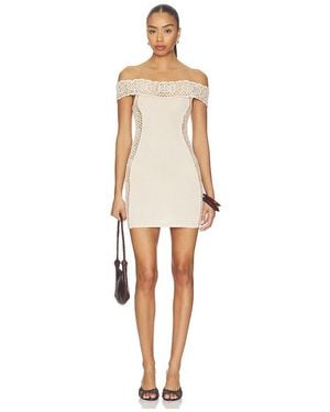 Frankie's Bikinis Fleur Crochet Mini Dress - White