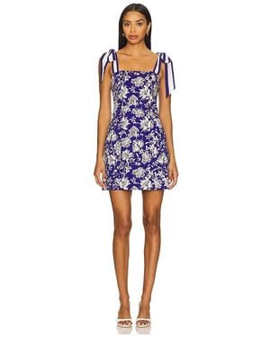 Alice + Olivia Maryann Tie Shoulder Dress - Blue
