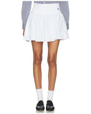 Polo Ralph Lauren Poplin Mini A Line Skirt - White