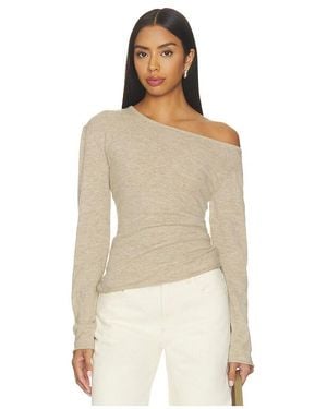 Helmut Lang Draped Asym Top - Natural