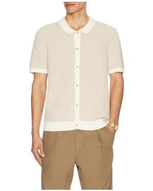 Onia Linen Button Up Jumper Shirt - Natural