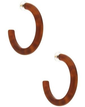 Lele Sadoughi Broadway Hoop Earring - Brown