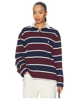 Polo Ralph Lauren Vintage Rugby Polo Knit Pullover - Blue