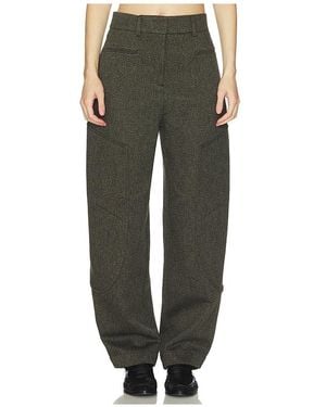 Ganni Mouline Suiting Curved Pant - Green
