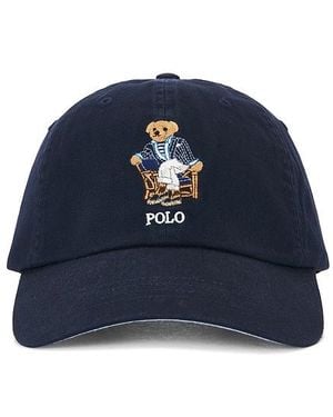 Polo Ralph Lauren Cotton Twill Novelty Newport Bear Sport Cap - Blue