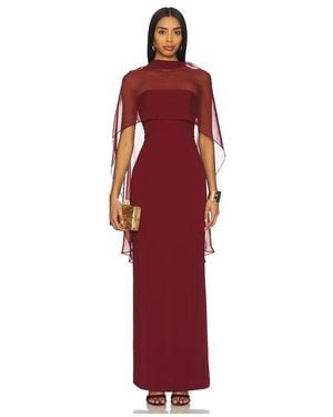 Stone Cold Fox Vestido Largo Bryce En Color Vino Talla (También En S) - Rojo