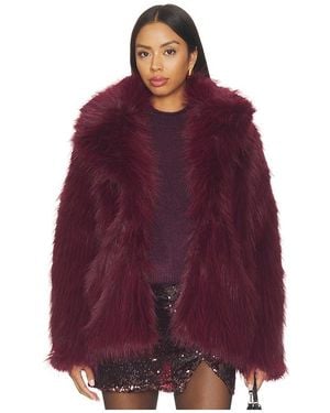 Show Me Your Mumu Abrigo Piel Sintética Salt Lake En Color Burgundy Talla (También En Xs, S, M, Xl) - Morado