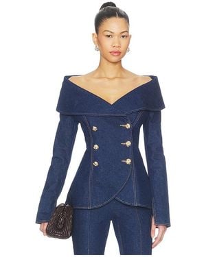 Nadine Merabi Jordan Denim Top - Blue