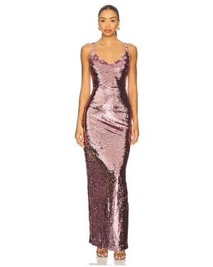 L'Agence Karma Sequin Maxi Dress - パープル