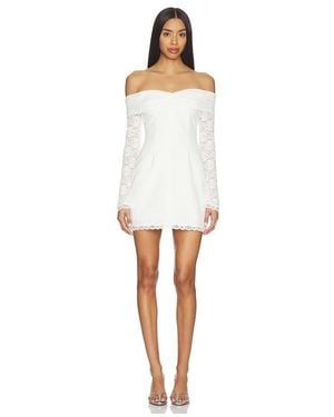 Runaway the Label Leona Long Sleeve Mini Dress - White