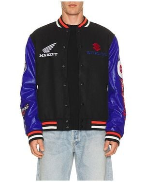 Market Sponsorship Varsity Jacket - Blue