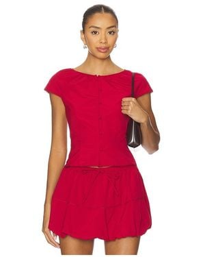 Amanda Uprichard Pinto Top - Red