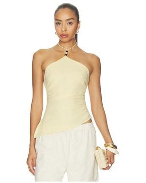 MORE TO COME Shaila Halter Top - Natural