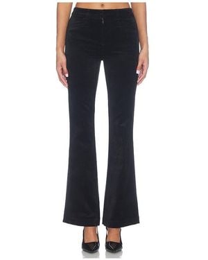 PAIGE High Rise Laurel Canyon Petite Bootcut Velvet Pant - Blue