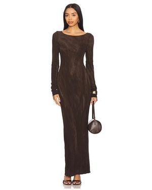 Cotton Citizen Marbella Long Sleeve Maxi Dress - Blue