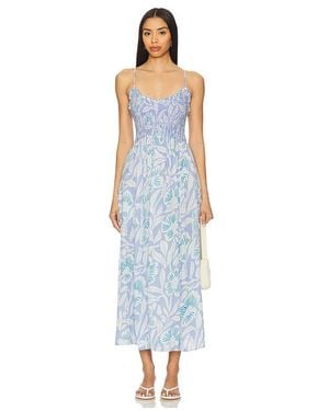 Free People Midi-Kleid Dress - Blau