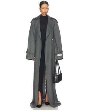 Milkwhite Long Trench Coat - Grey