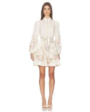 Zimmermann Valiant Button Mini Dress - White