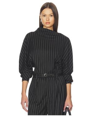 Nicholas Bettina Draped Long Sleeve Top - Black
