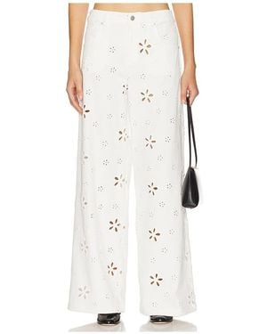 For Love & Lemons Jeans Holgados Con Ojales Daisy En Color Blanco Talla (También En Xl)