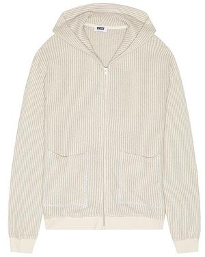 KROST Hoodie Mit Reissverschluss Striped - Weiß
