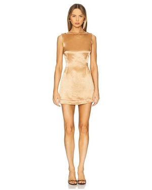 Bondi Born Kobe Square Neck Mini Dress - Natural