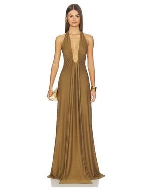 Misha The Jennifer Cupro Maxi Dress - Natural