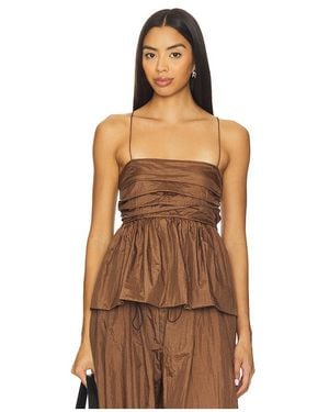 SWF Parachute Peplum Cami - Brown