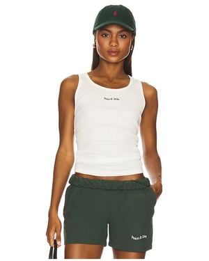 Museum of Peace & Quiet Wordmark Ribbed Tank Top - Green
