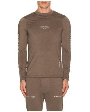 White/space Graphene Crew Neck T-Shirt - Brown