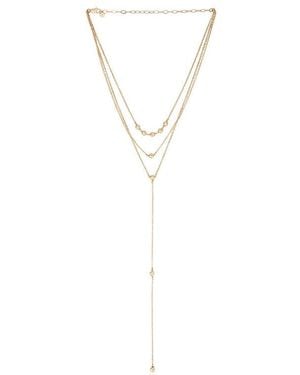Ettika Molten Layered Lariat Necklace - Metallic