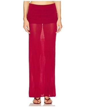 LOBA Maya Maxi Skirt - Red