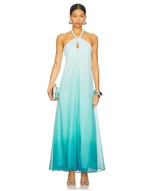 Line & Dot Aden Ombre Maxi Dress - Blue