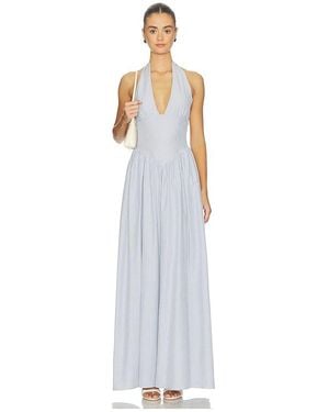 MORE TO COME Leeaster Halter Maxi Dress - White