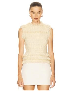 Ulla Johnson Kassi Knit Tweed Top - Weiß