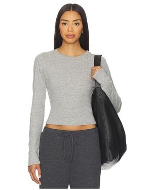 PERFECTWHITETEE Jamie Cotton Long Sleeve Top - Grey