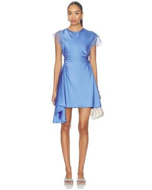 AMUR Zina Ruched Mini Dress - Blue
