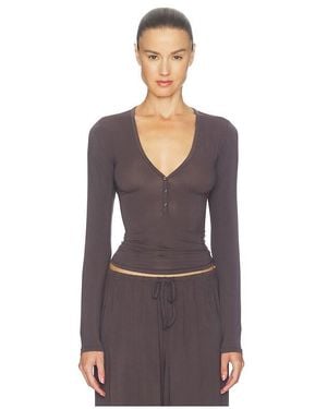 Skims Cloud Sleep Henley - Gray