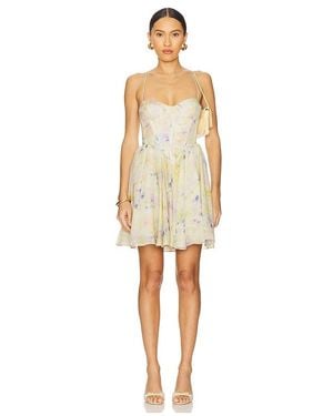 Bardot Minikleid Mit Korsagenpartie Ashta - Natur