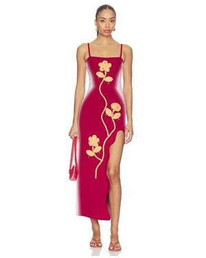 Ph5 Kleid Sherry Crochet Maxi Tank - Rot