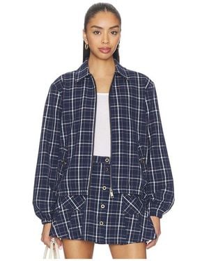 The Upside Valencia Lexi Collared Jacket - Blue