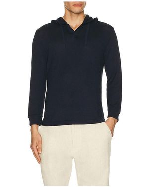 Vintage Summer Boucle Jersey Hoodie - Blue