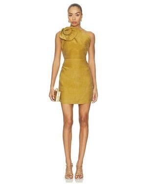 Magda Butrym Floral Embellished Mini Dress - Yellow
