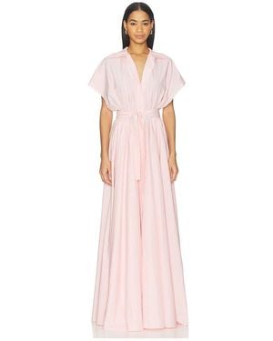 Norma Kamali Super Oversized Nk Shirt Flared Gown - Pink