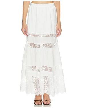 Fleur du Mal Falda Adeline Maxi En Color Blanco Talla (También En S, M)