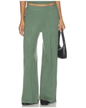 Eberjey Pointelle Straight Leg Pant - Green