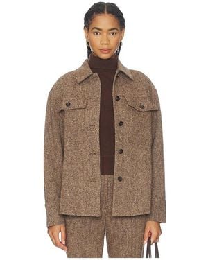 ALIGNE Charlie Wool Overshirt - Brown