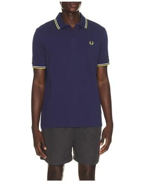 Fred Perry Twin Tipped Polo - Blue