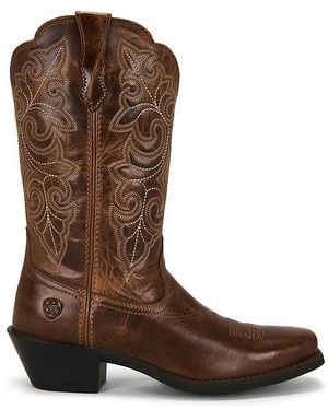 Ariat Round Up Square Toe Boots - Brown